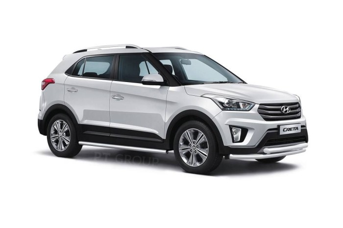Защита порогов вогнутая 63мм (НПС) HYUNDAI Creta 2016-2020