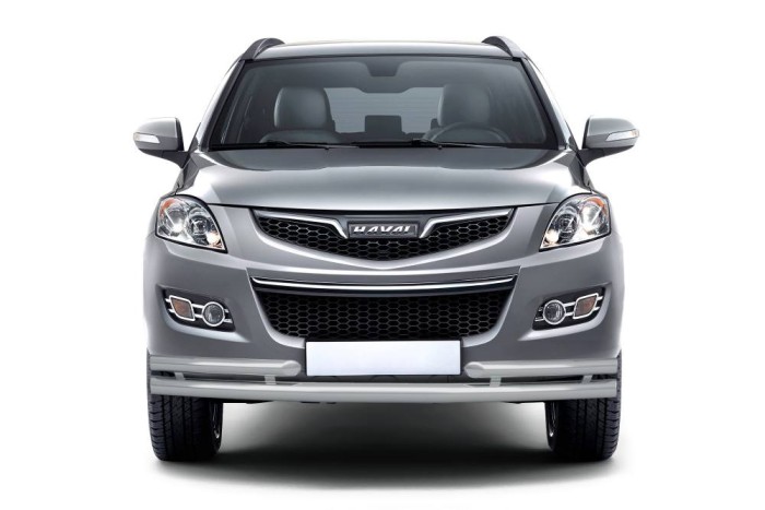 Защита переднего бампера двойная с углами 63/51 мм (ППК) на HAVAL H5 2020-
