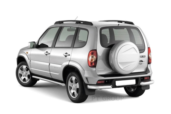 Защита заднего бампера угловая 63 (НПС) LADA NIVA Travel 2021-/ LADA NIVA 2020-/ CHEVROLET Niva 2009-2020