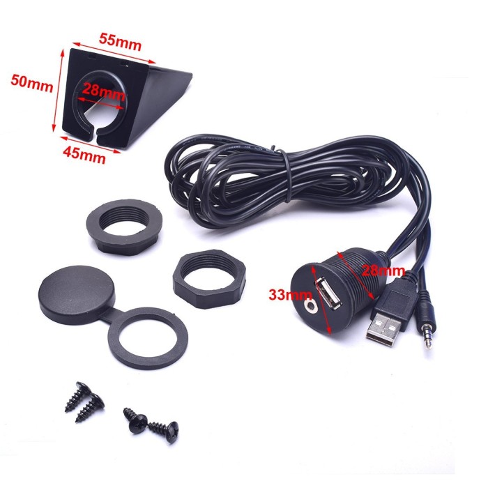 Розетка-удлинитель USB/AUX CU-3