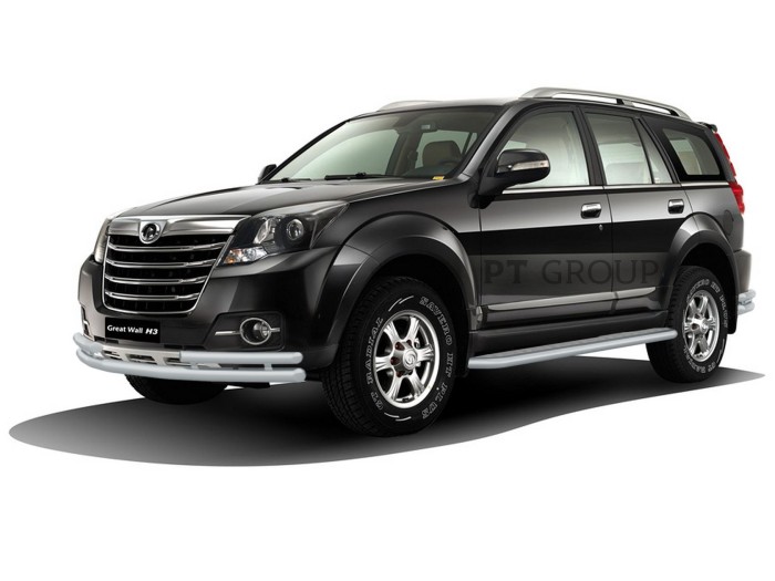 Защита порогов с алюм. площадкой 51мм ИСКРА (ППК) GREAT WALL HOVER H3 2014-2016