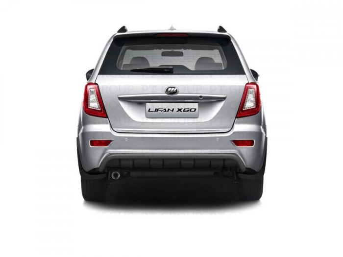 Защита заднего бампера 51мм ШАГРЕНЬ (ППК) LIFAN X60 2012-2016