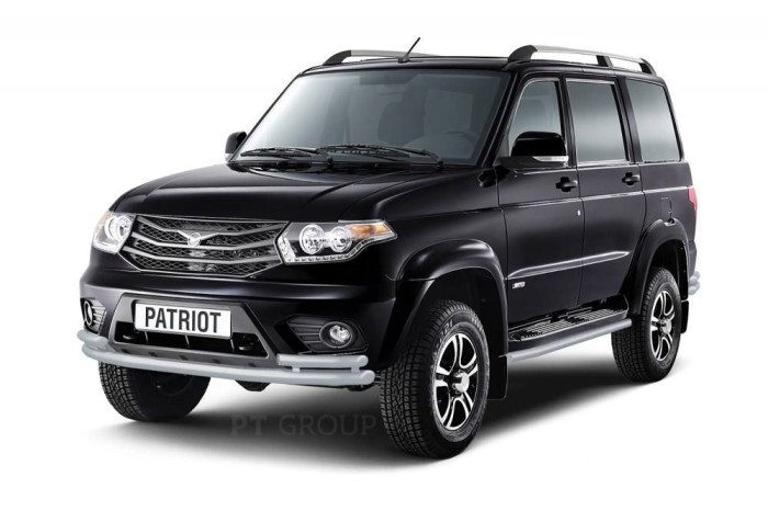 Защита порогов окантовка 51мм ИСКРА (ППК) UAZ Patriot 2014-