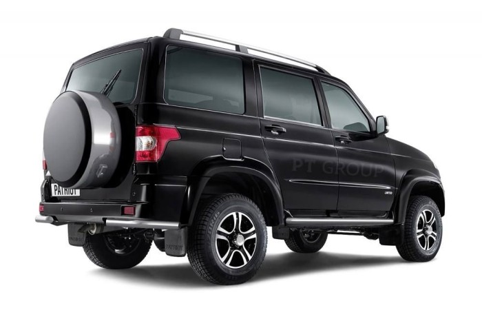 Защита заднего бампера угловая 63мм (НПС) UAZ Patriot 2014-