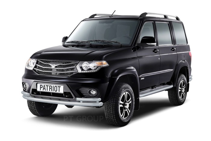 Защита порогов с алюм. площадкой 51мм ИСКРА (ППК) UAZ Patriot 2014-