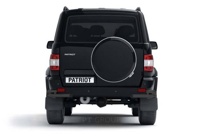 Защита заднего бампера двойная угловая 63/51мм ШАГРЕНЬ (ППК) UAZ Patriot 2014-