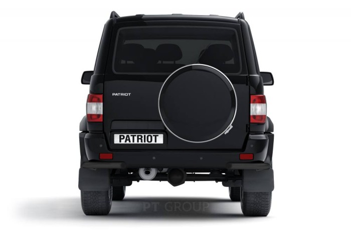 Защита заднего бампера угловая 63мм ШАГРЕНЬ (ППК) UAZ Patriot 2014-