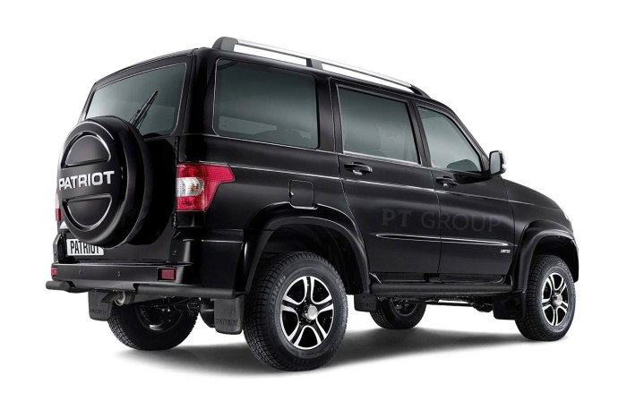 Защита заднего бампера угловая 63мм ШАГРЕНЬ (ППК) UAZ Patriot 2014-