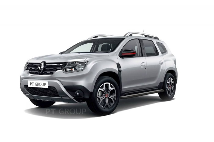 Защита порогов с алюм. площадкой 51 мм ШАГРЕНЬ (ППК) RENAULT Duster 2021-