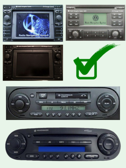 Адаптер Yatour YT-M06 VW8 для магнитол Volkswagen / Audi / Skoda 8-pin
