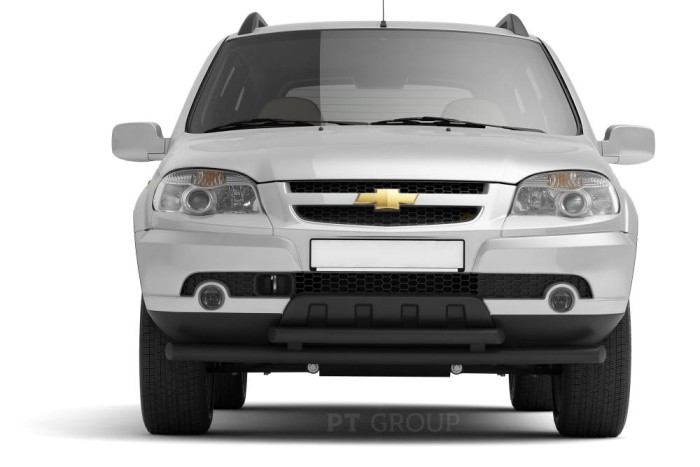 Защита переднего бампера двойная 63/51мм (ППК) CHEVROLET Niva 2009-2020/ LADA Niva Travel 2021-