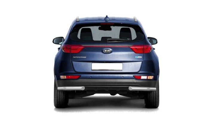 Защита заднего бампера угловая 63мм (НПС) KIA Sportage 2016-2018