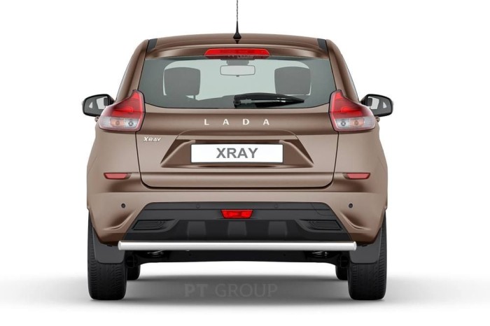 Защита заднего бампера одинарная 51мм (НПС) LADA XRay 2016-