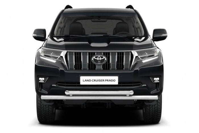 Защита переднего бампера двойная 63/63мм (НПС) TOYOTA LAND CRUISER PRADO 150 2017-