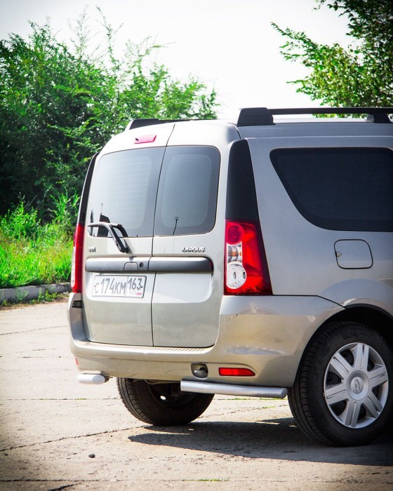 Защита заднего бампера угловая 51мм (ППК) LADA Largus 2012-, Largus Cross 2015-