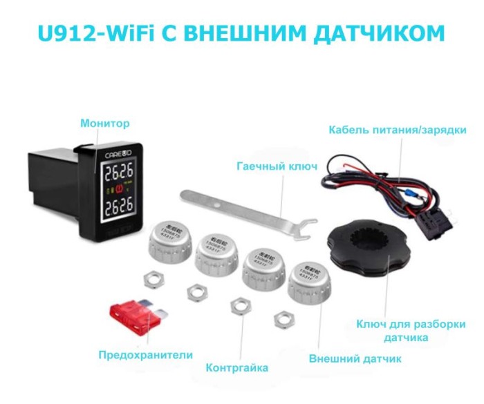 Cистема контроля давления в шинах Careud U912 для Mazda