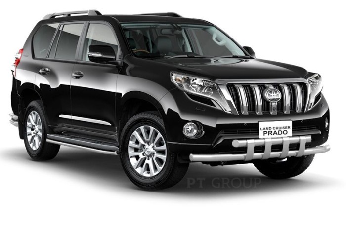 Защита переднего бампера двойная с пластинами 63/63мм (НПС) TOYOTA LAND CRUISER PRADO 150 2013-2016