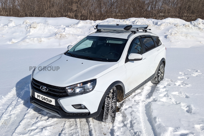 Багажник-корзина алюминиевая с прямым бортом универсальная 1290х990 мм на крышу автомобиля