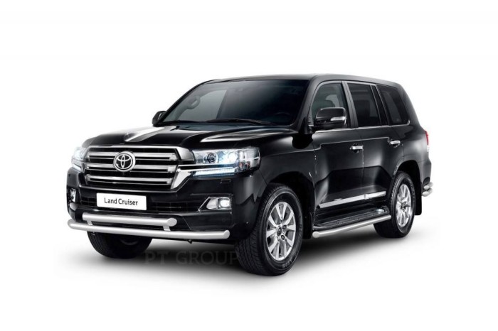 Защита переднего бампера двойная 63/63мм (НПС) TOYOTA LAND CRUISER 200 2014-
