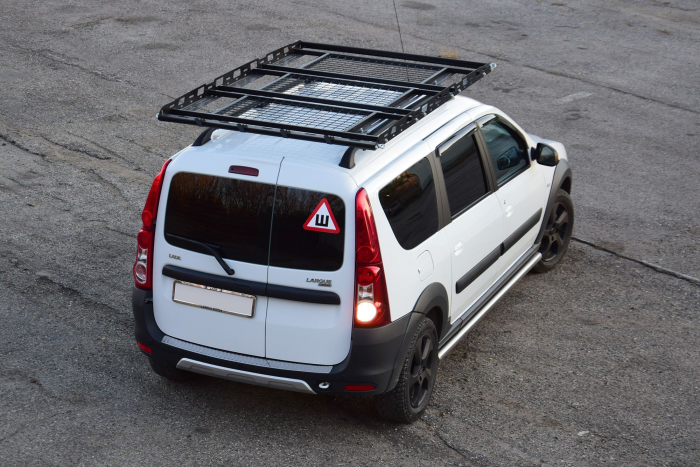 Багажник-корзина ШИРОКАЯ трехсекционная универсальная с основанием решетка (ППК) 2100х1300мм