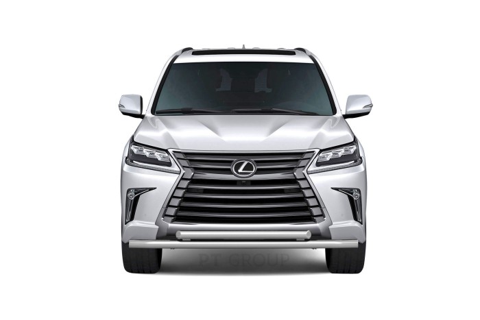 Защита переднего бампера двойная 63/63мм (НПС) LEXUS LX 450D 2015-