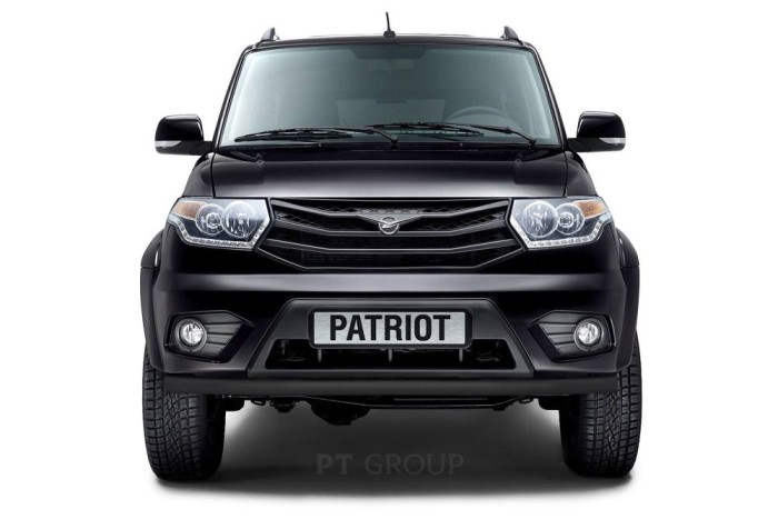 Защита переднего бампера одинарная 63мм ШАГРЕНЬ (ППК) UAZ Patriot 2014-