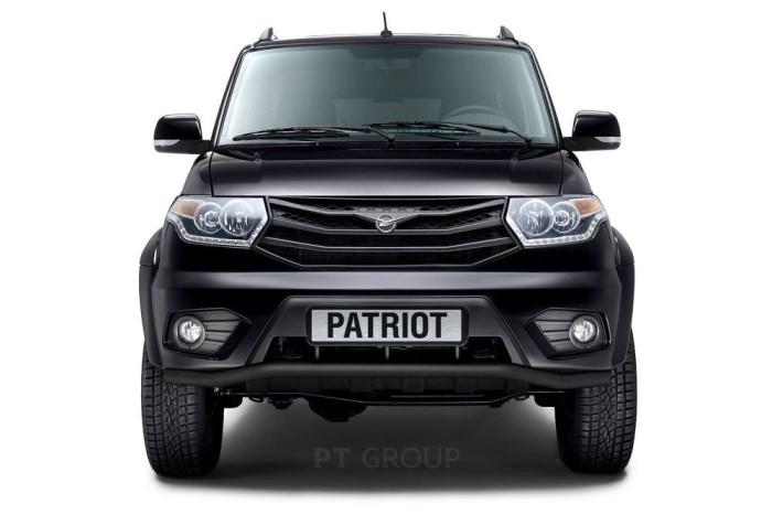 Защита переднего бампера 63мм "Волна" ШАГРЕНЬ (ППК) UAZ Patriot 2014-
