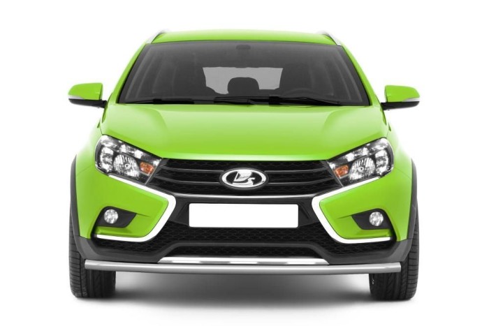 Защита переднего бампера одинарная 51мм (НПС) LADA Vesta SW Cross 2017-