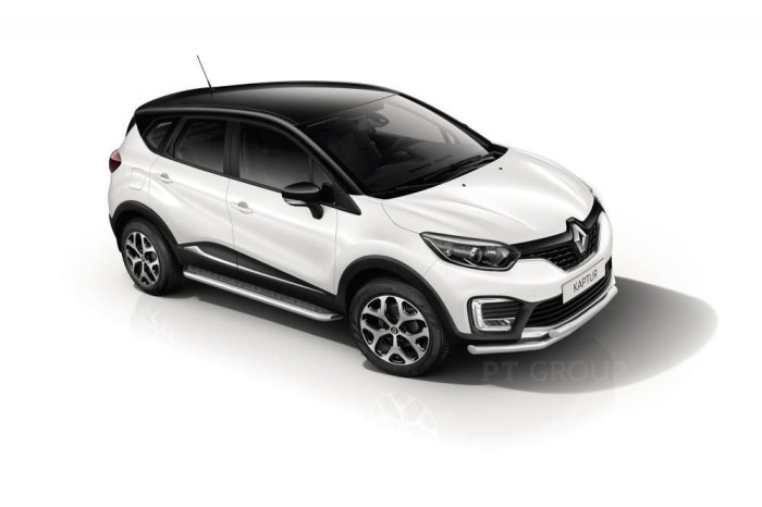 Защита порогов с алюм. площадкой 51мм (НПС) RENAULT Kaptur 2016-