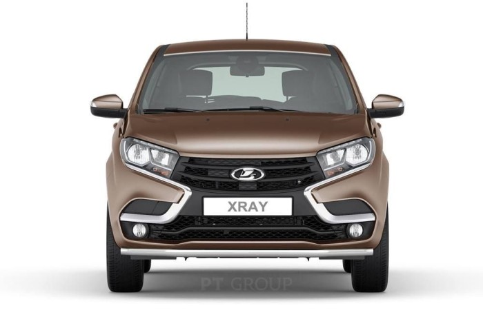 Защита переднего бампера одинарная 51мм (НПС) LADA XRay 2016-
