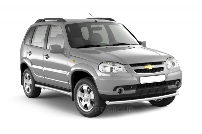 Защита порогов вогнутая 63мм (НПС) CHEVROLET Niva 2009-2020/ LADA Niva 2020-/ LADA Niva Travel 2021-