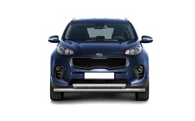Защита переднего бампера двойная 63/63мм (НПС) KIA Sportage 2016-