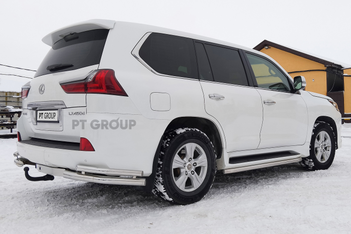 ТСУ/ тип AV / c НЕРЖ накладкой TOYOTA LC 200 2007-/ LEXUS LX 2016-2021