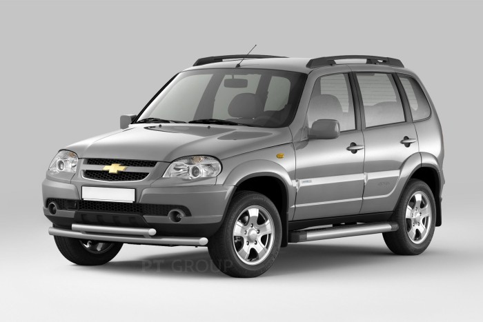 Защита порогов с площадкой 63мм (ППК) CHEVROLET Niva 2009-2020/ LADA Niva Travel 2021-