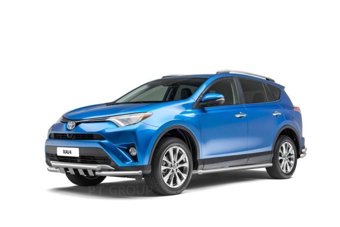 Защита порогов 63мм (НПС) TOYOTA RAV4 2013-2018