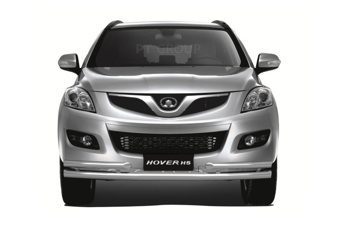 Защита переднего бампера двойная с углами 63/51мм (НПС) GREAT WALL HOVER H5 2011-