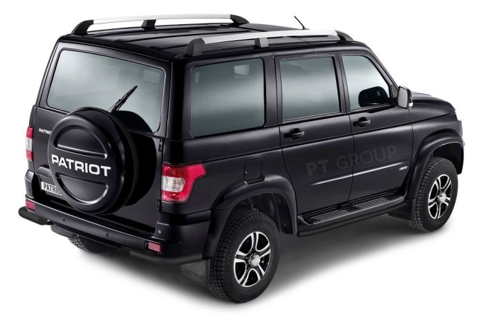 Защита порогов окантовка 51мм ШАГРЕНЬ  (ППК) UAZ Patriot 2014-
