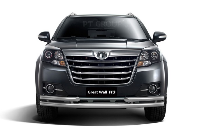 Защита переднего бампера двойная с углами 63/51мм (НПС) GREAT WALL Hover H3 2014-2016