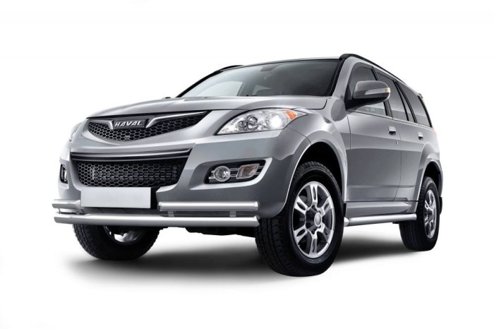 Защита переднего бампера двойная с углами 63/51мм (НПС) HAVAL H5 2020-
