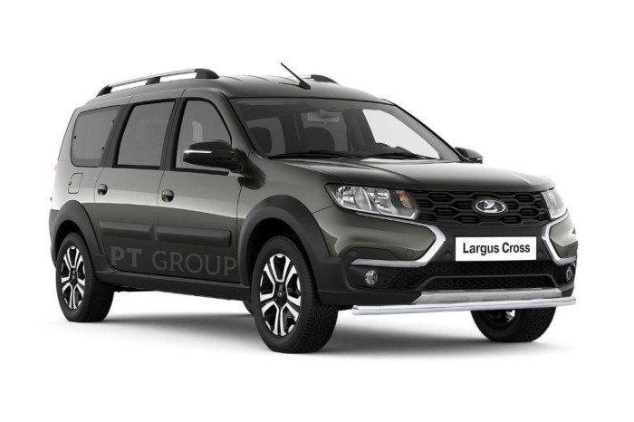 Защита переднего бампера одинарная 51мм (НПС) LADA Largus 2021-/ LADA Largus Сross 2021-s 2021-