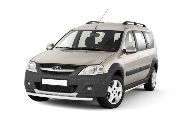 Защита порогов прямая 51мм (НПС) LADA Largus Cross 2015-