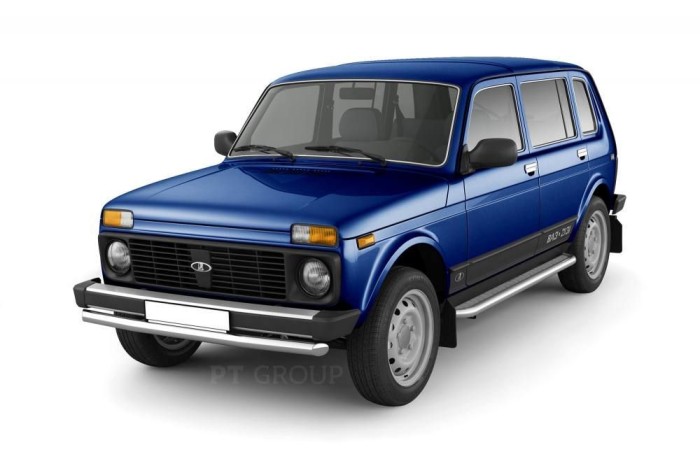 Защита порогов с алюм. площадкой 51мм (НПС) LADA "4х4 2131" 1995-