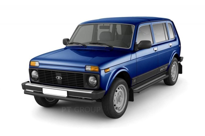 Защита порогов с алюм. площадкой 51мм (ППК) LADA "4х4 2131" 1995-