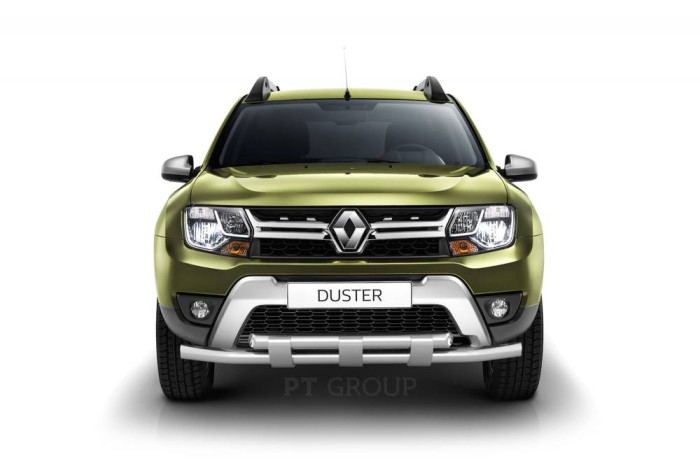 Защита переднего бампера двойная с пластинами 63/63мм (НПС) RENAULT Duster 2016-20