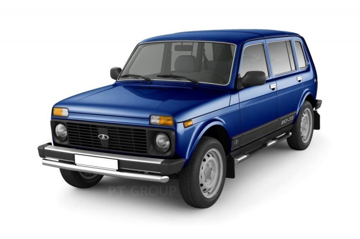 Защита порогов с накладками 63мм (НПС) LADA "4х4 2131" 1995-