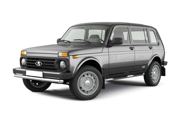 Защита порогов с накладками 63мм (НПС) LADA "4х4 2131" 1995-