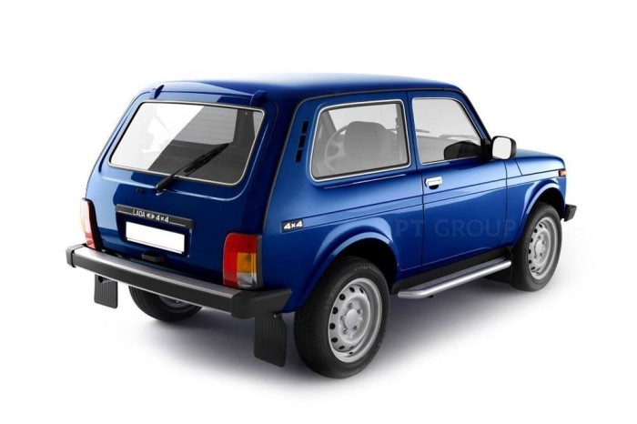 Защита порогов с алюм. площадкой 51мм (НПС) LADA "4х4 2121" 1995-/ "4x4 URBAN" 2015-